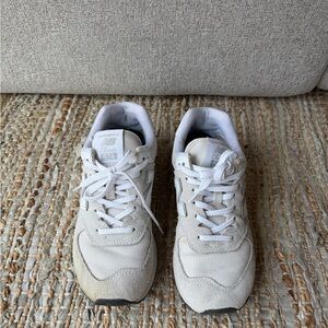 New Balance Cream and White Sneakers